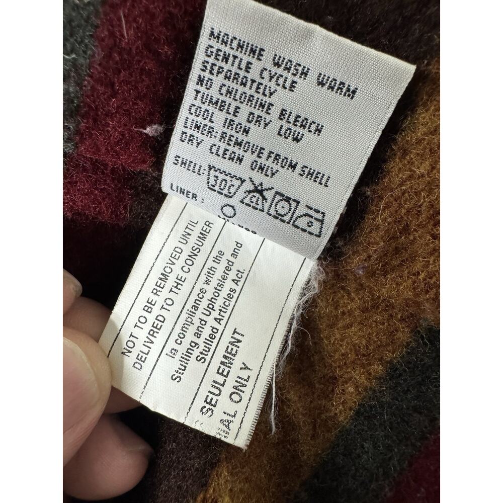 Vintage Woolrich Women's M Beige Remove Wool Blend Blanket Lined Chore Barn Coat - Picture 6 of 16